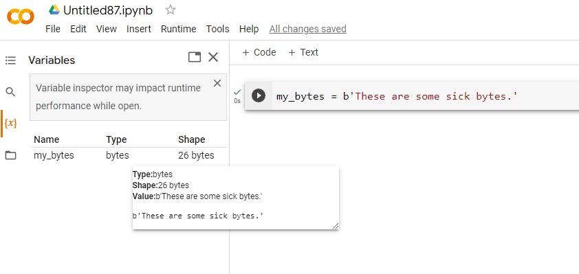 Google Colab example image