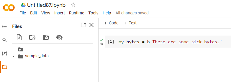 Google Colab example image