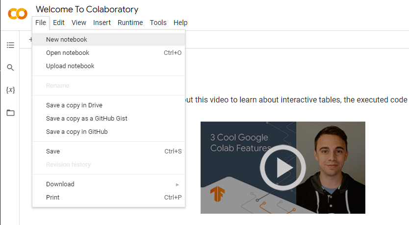 Google Colab example image